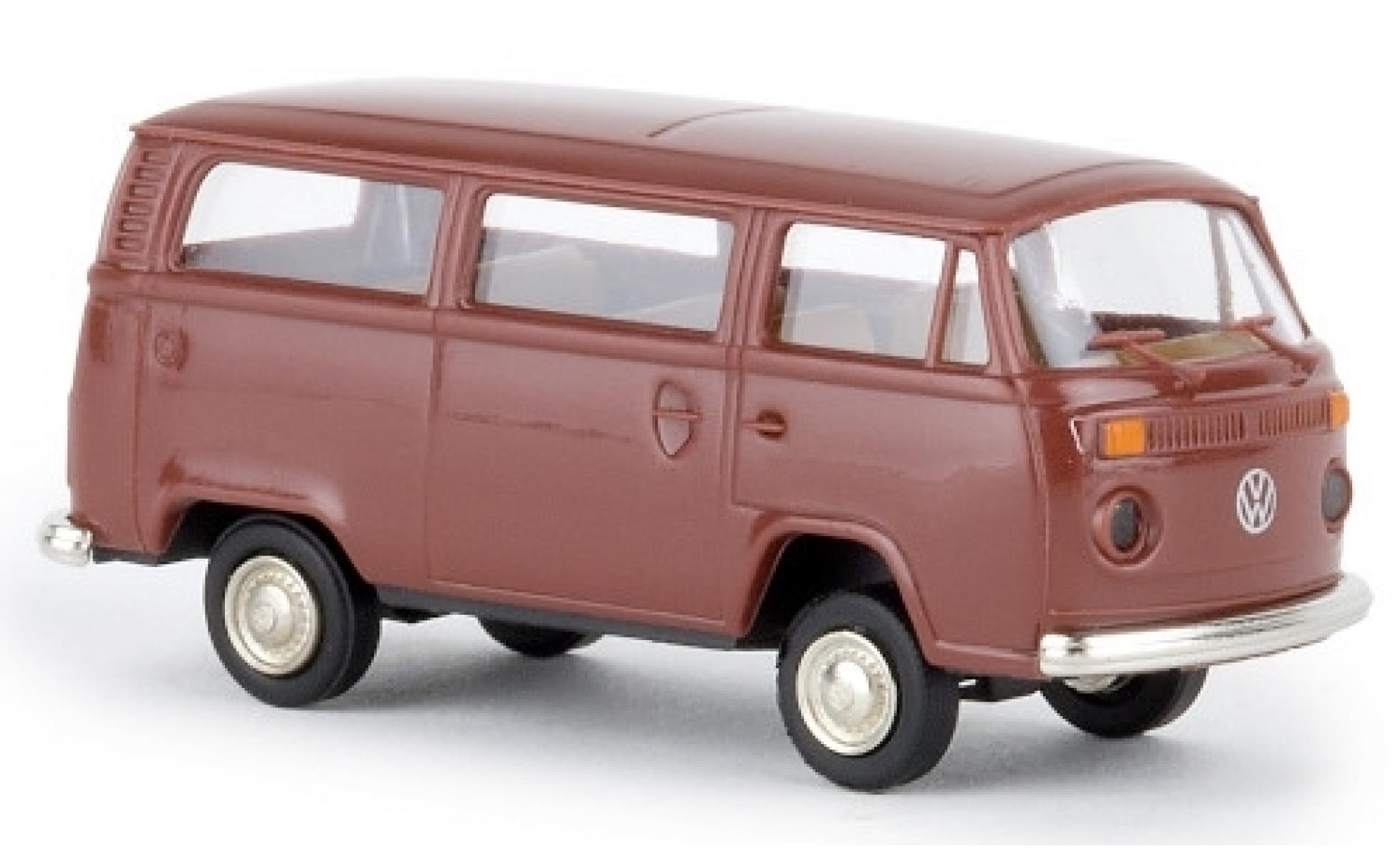 Volkswagen T2 1/87 Brekina Estate brown 1972 diecast model cars