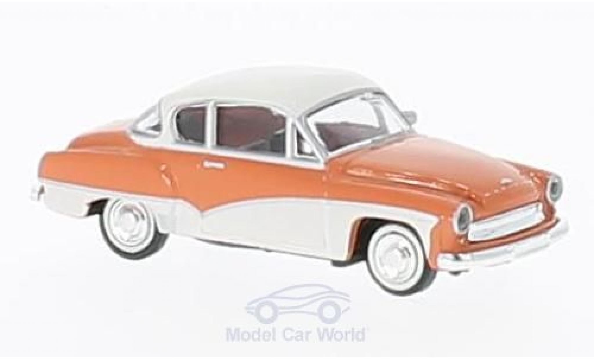Wartburg 311 1/87 Brekina Coupe pink/white diecast model cars