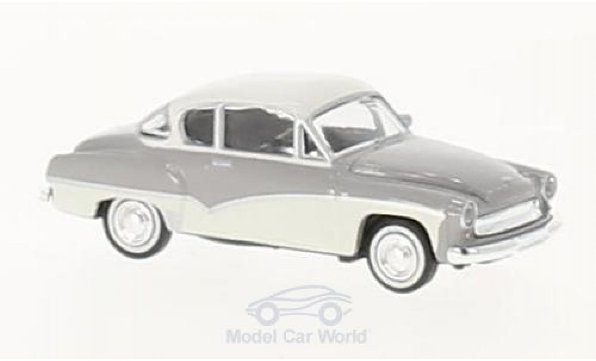 Wartburg 311 1/87 Brekina Coupe grey/white diecast model cars