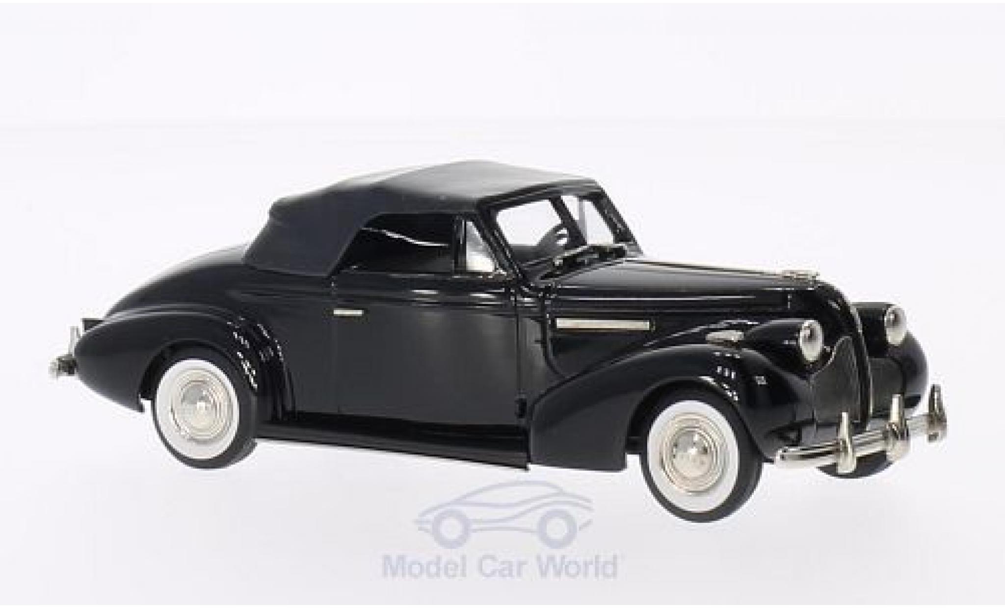 Buick Century 1/43 Brooklin Convertible Coupe M66-C black 1939 diecast model cars