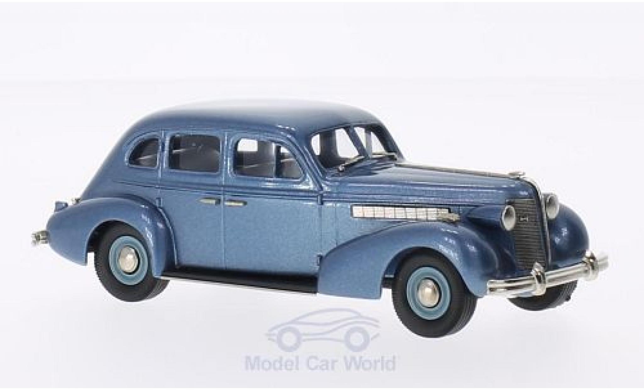 Buick Special 1/43 Brooklin Plain Back 4-door Sedan M-47 metallic blue 1937 diecast model cars