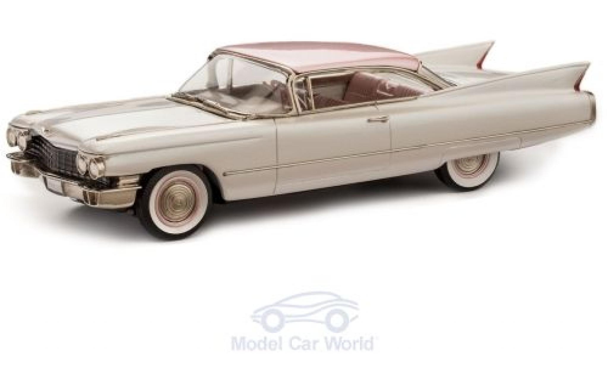 Cadillac Series 62 1/43 Brooklin Coupe metallic white/metallic pink 1960 diecast model cars
