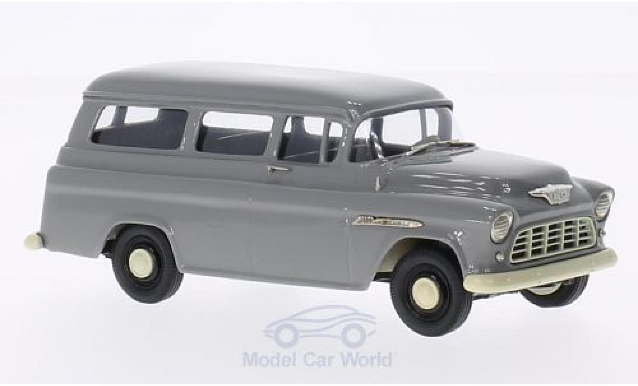 Chevrolet Suburban 1/43 Brooklin Carryall grey 1955 diecast model cars