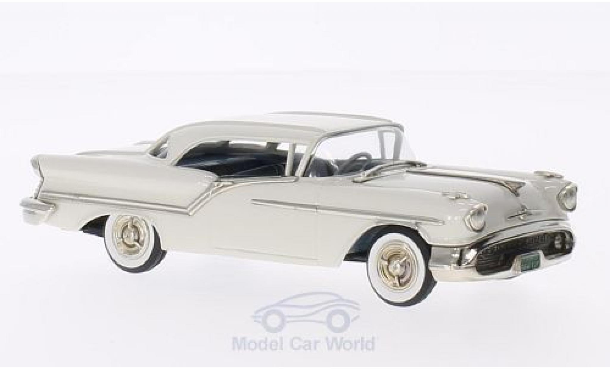 Oldsmobile Super 88 1/43 Brooklin 2-door Holiday white 1957 diecast model cars