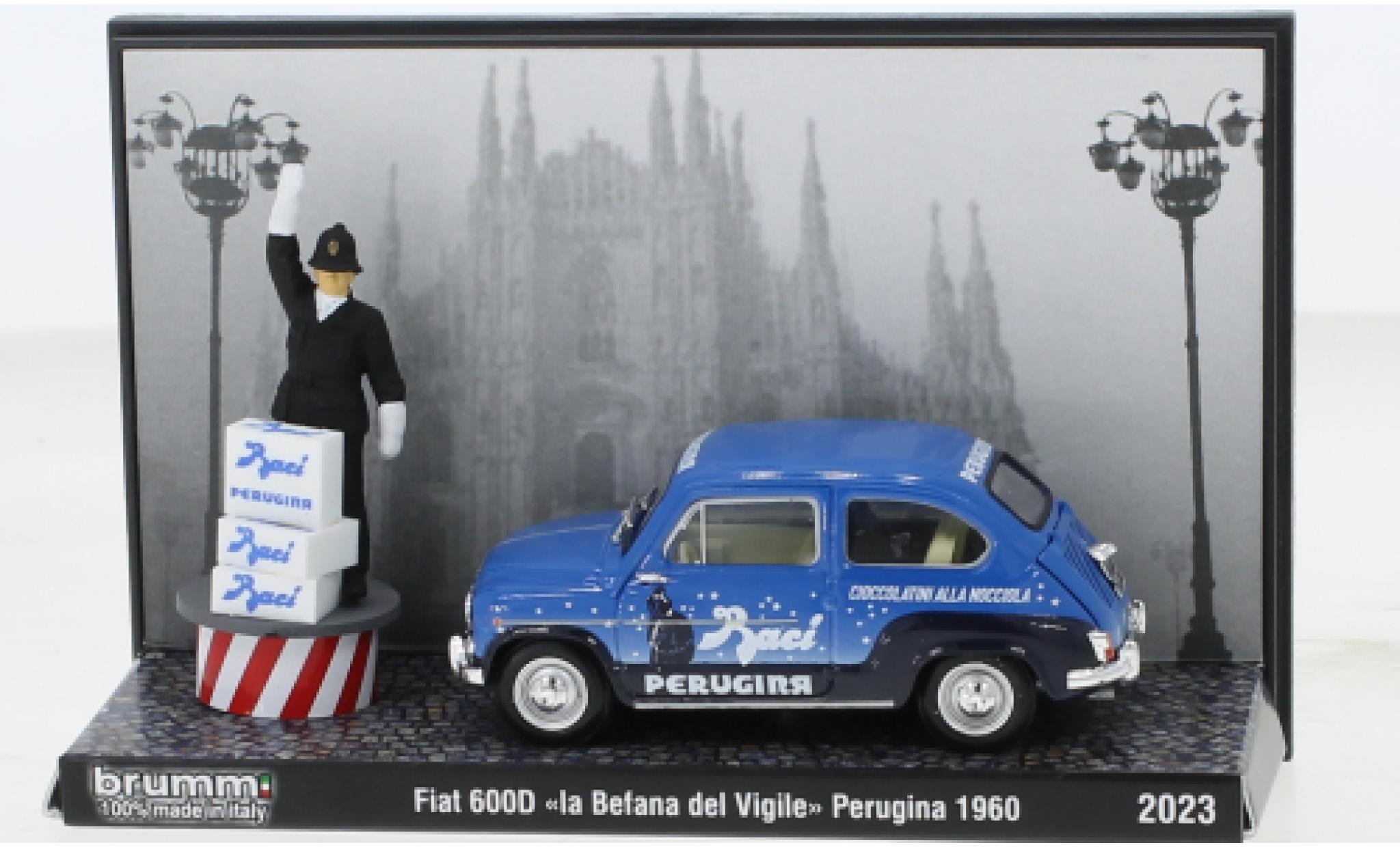 Fiat 600 1/43 Brumm D Berlina La Bafana del Vigile a Milano 1960 diecast model cars