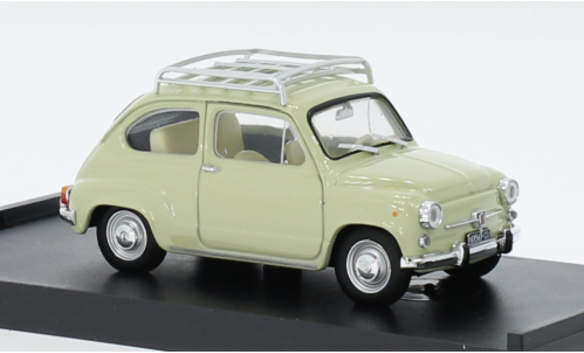 Fiat 600 1/43 Brumm D Fanaloni beige 1965 diecast model cars