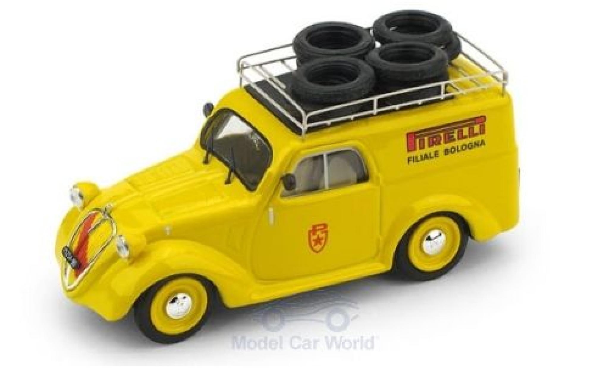 Fiat 500 1/43 Brumm B Furgoncino Pirelli Filiale di Bologna 1950 diecast model cars