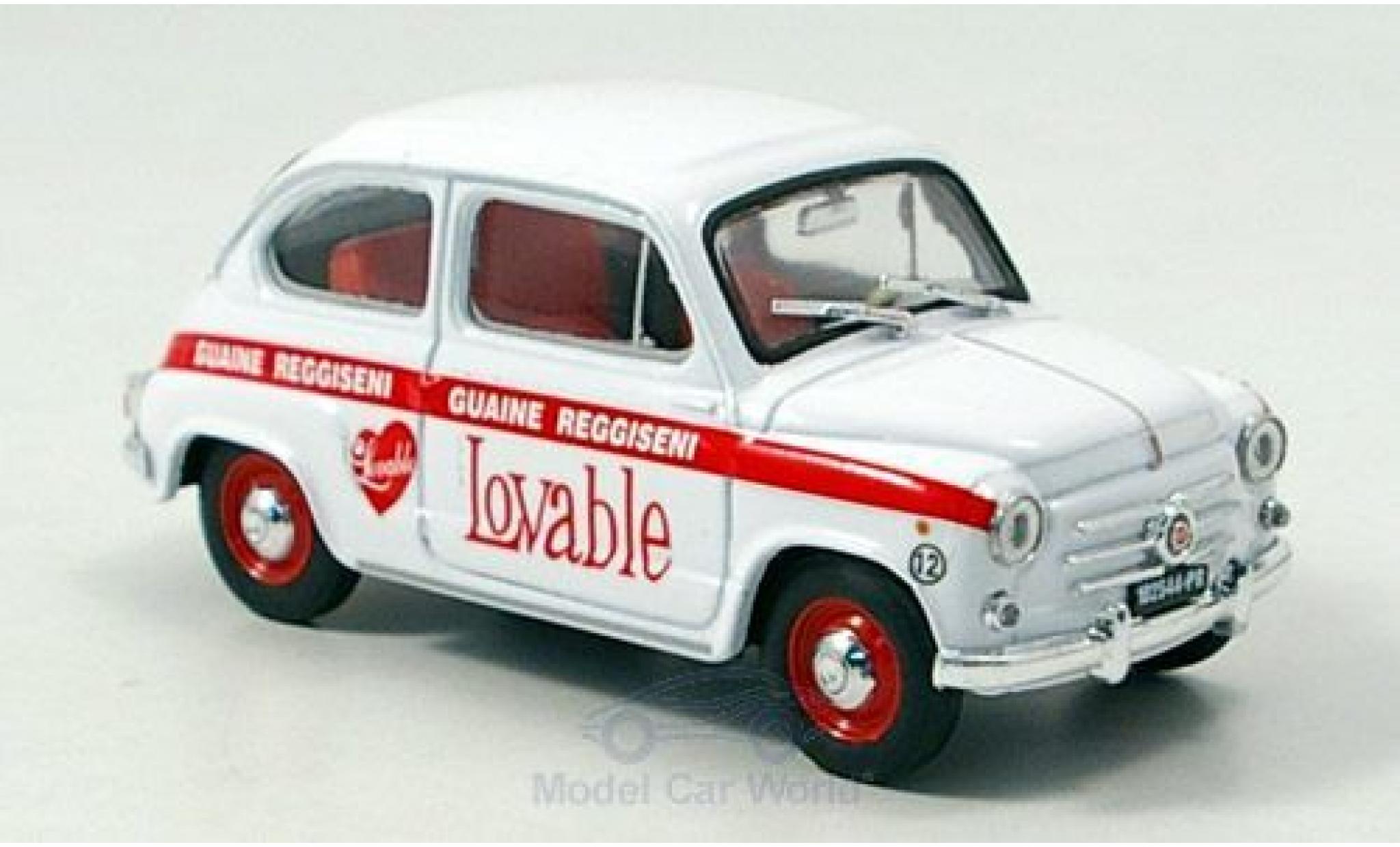 Fiat 600 1/43 Brumm 1960 Intimo Lovable diecast model cars