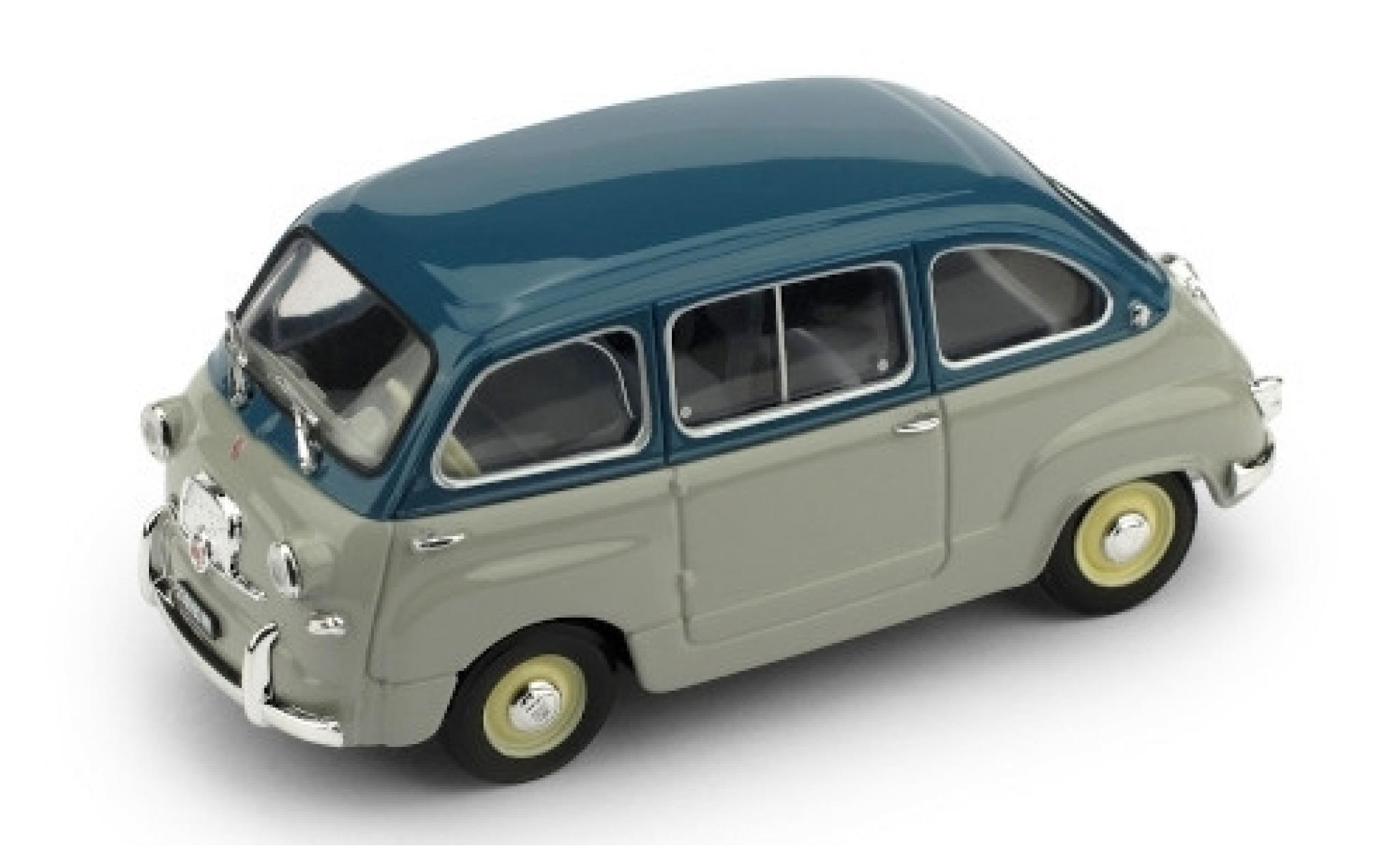 Fiat 600 1/43 Brumm Multipla Berlina Serie 1a blue/grey 1956 1:43 diecast model cars
