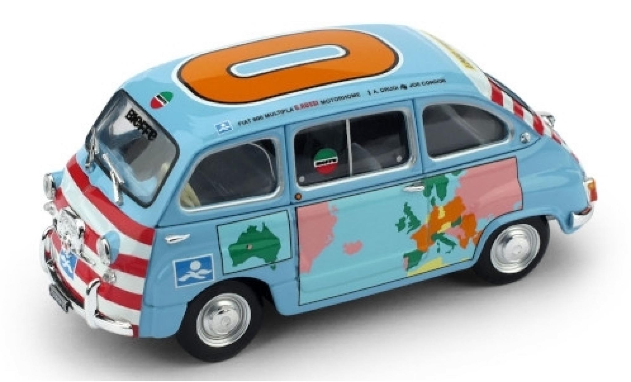 Fiat 600 1/43 Brumm D Multipla Graziano Rossi Motorhome 1960 diecast model cars