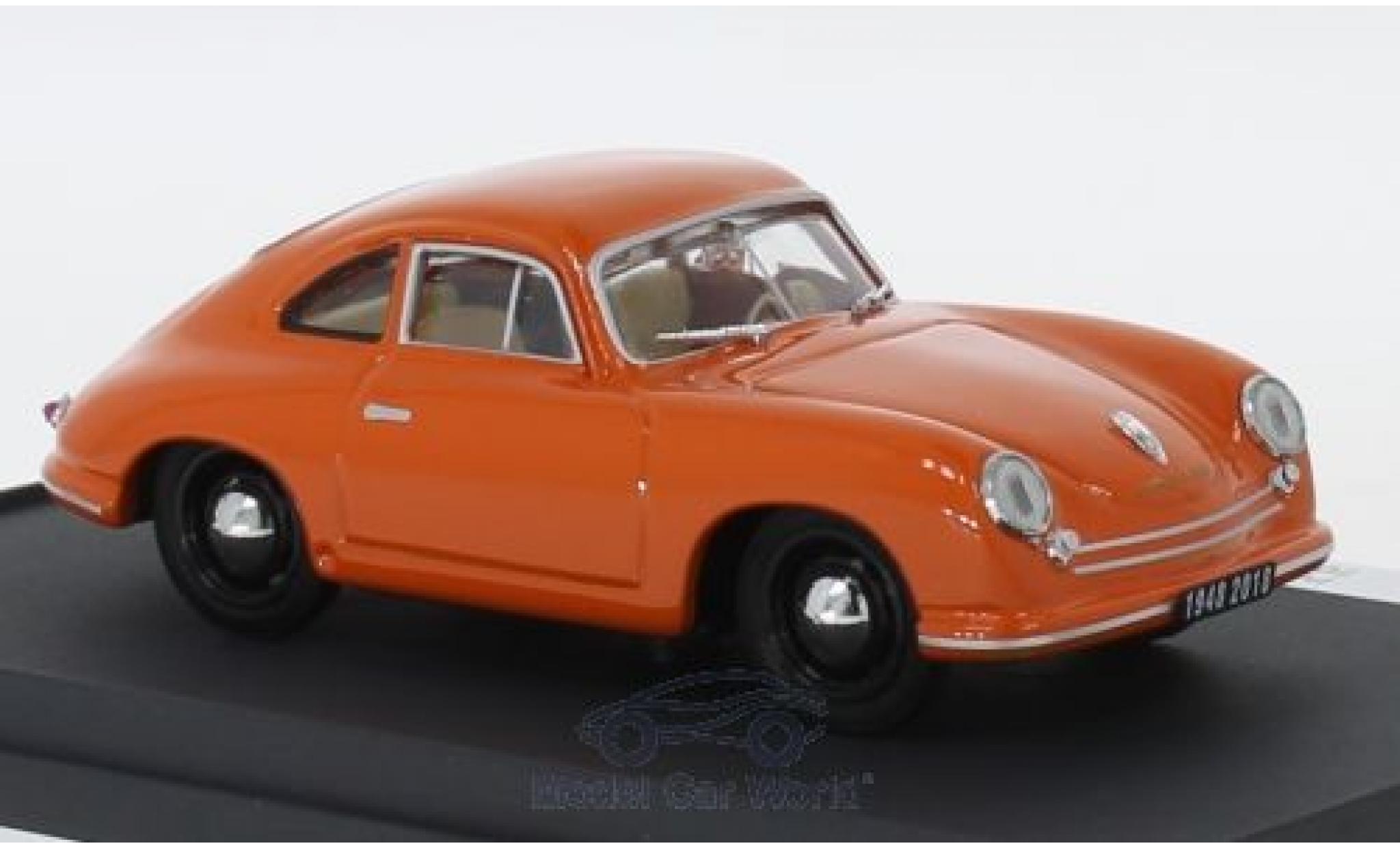 Porsche 356 1/43 Brumm /2 Gm&uuml;nd orange 1948 Happy Birthday diecast model cars