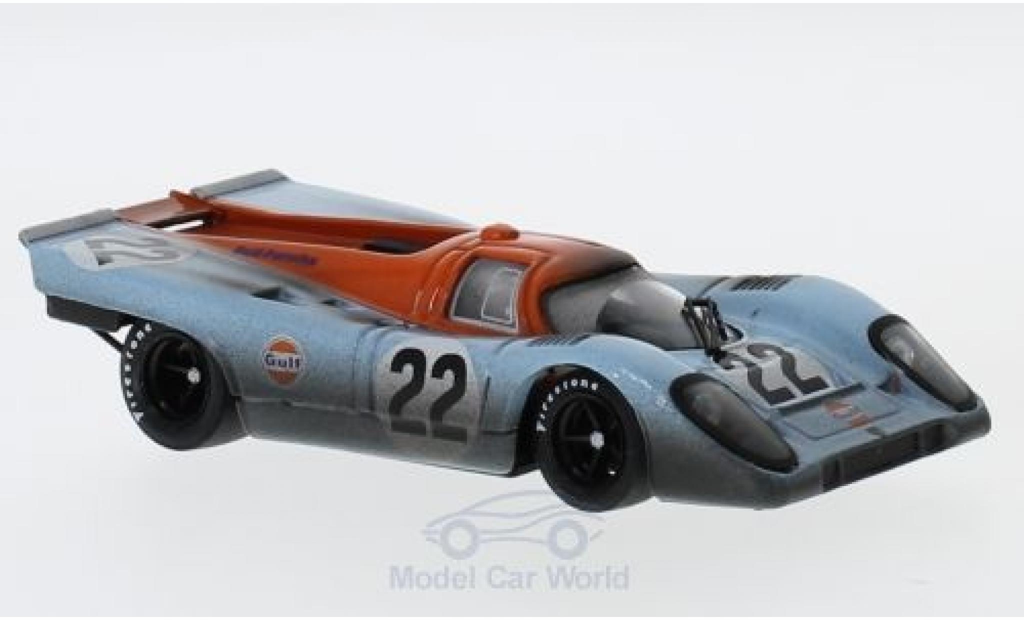 Porsche 917 1970 1/43 Brumm K No.22 JWA-Gulf Racing Team Gulf 24h Le Mans 1970 mit Rennspuren M.Hailwood/D.Hobbs diecast model cars