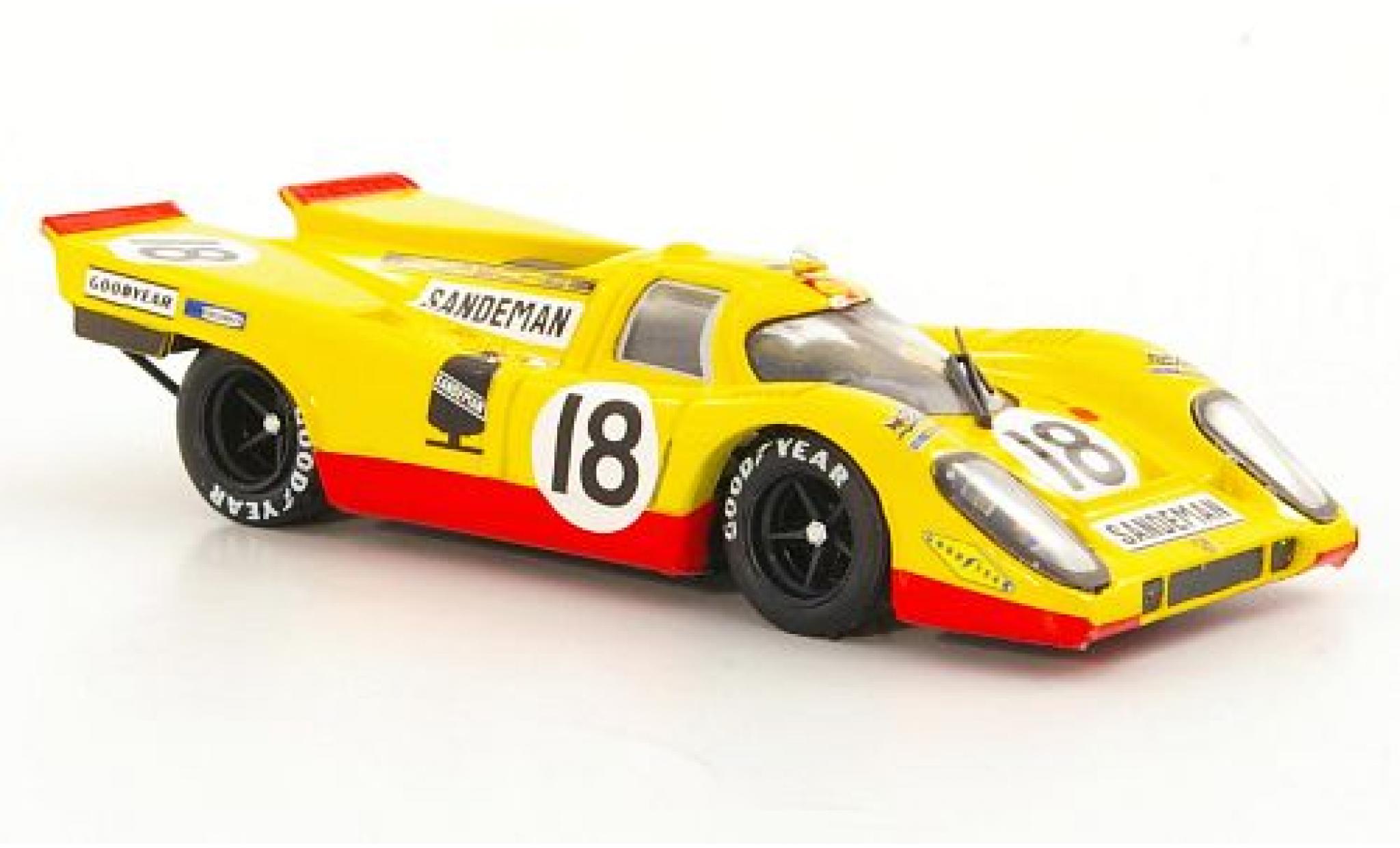 Porsche 917 1970 1/43 Brumm K RHD No.18 David Piper Racing Sandeman 24h Le Mans 1970 D.Piper/G.van Lennep diecast model cars