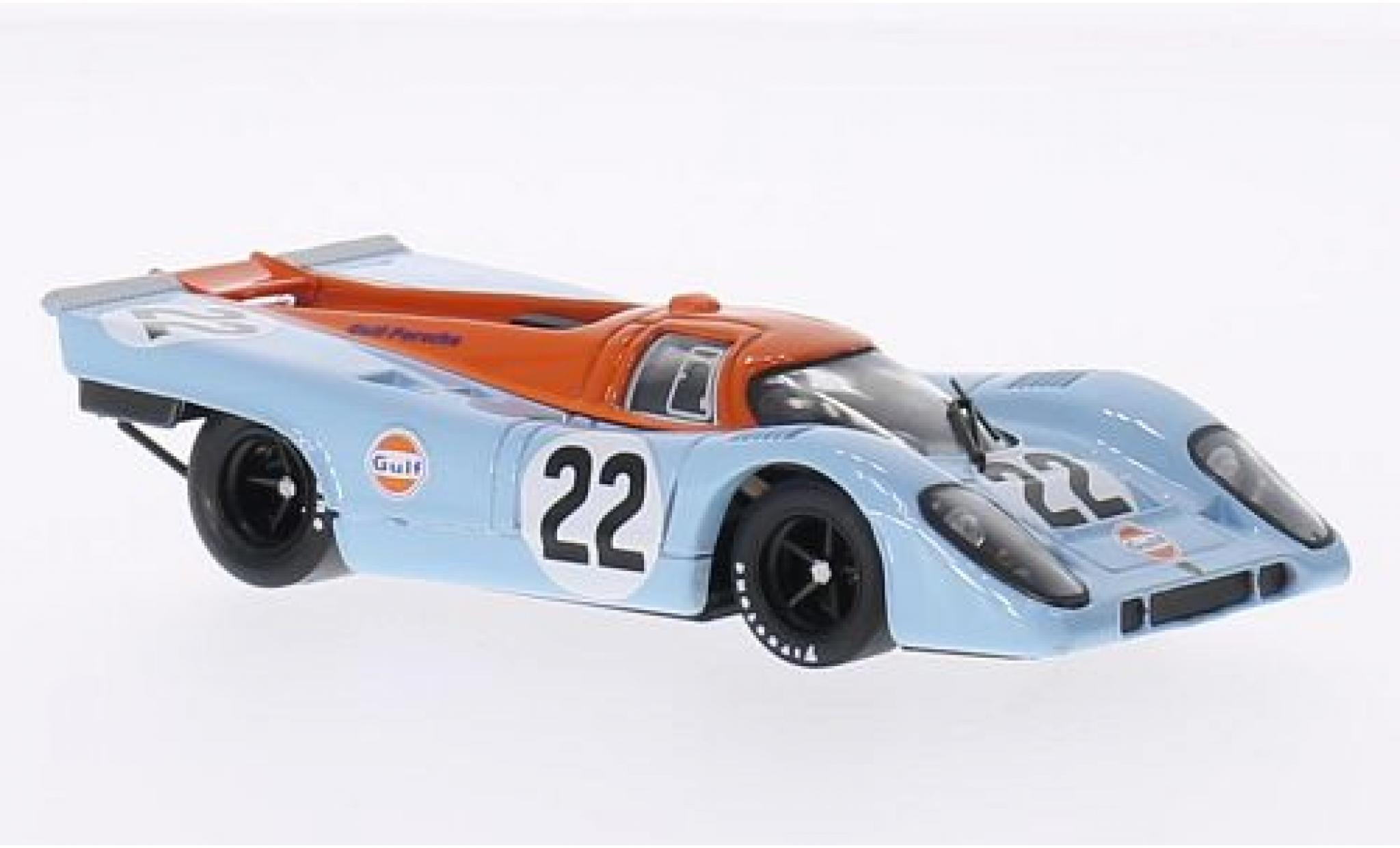 Porsche 917 1/43 Brumm K RHD No.22 Scuderia JWA-Gulf Gulf Le Mans 24h Le Mans 1970 M.Hailwood/D.Hobbs diecast model cars