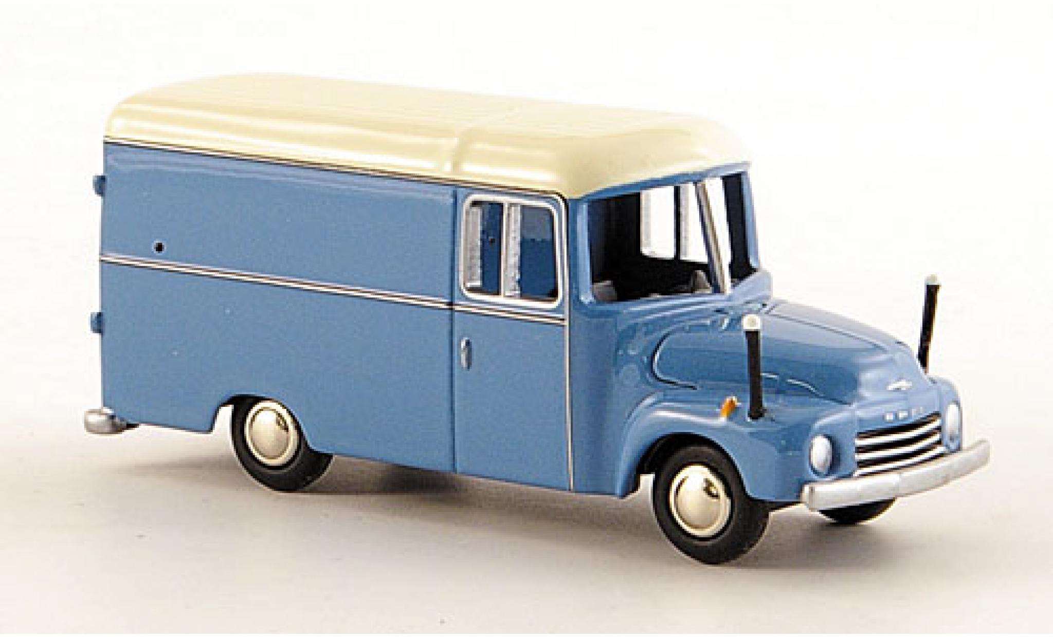 Opel Blitz 1/87 Bub 1.75t Kasten blue/white diecast model cars