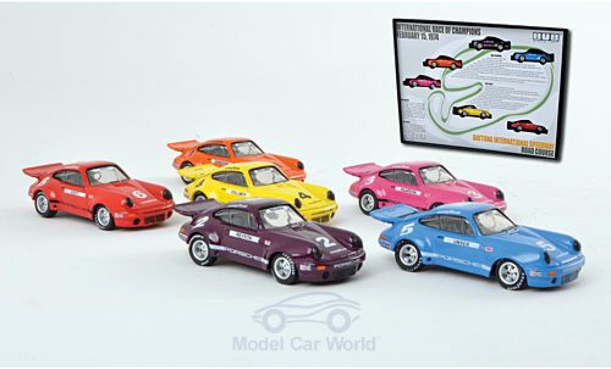 Porsche 911 1/87 Bub 3.0 RSR IROC-Set: 6 St&uuml;ck diecast model cars