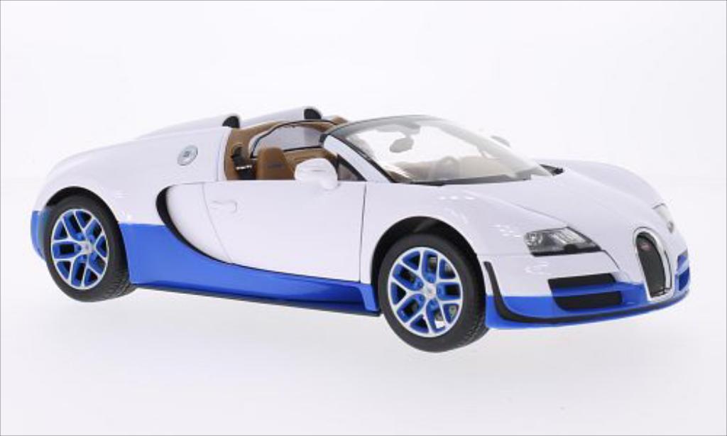 Bugatti Veyron 16.4 1/18 Rastar 16.4 Grand Sport Vitesse white/blue diecast model cars