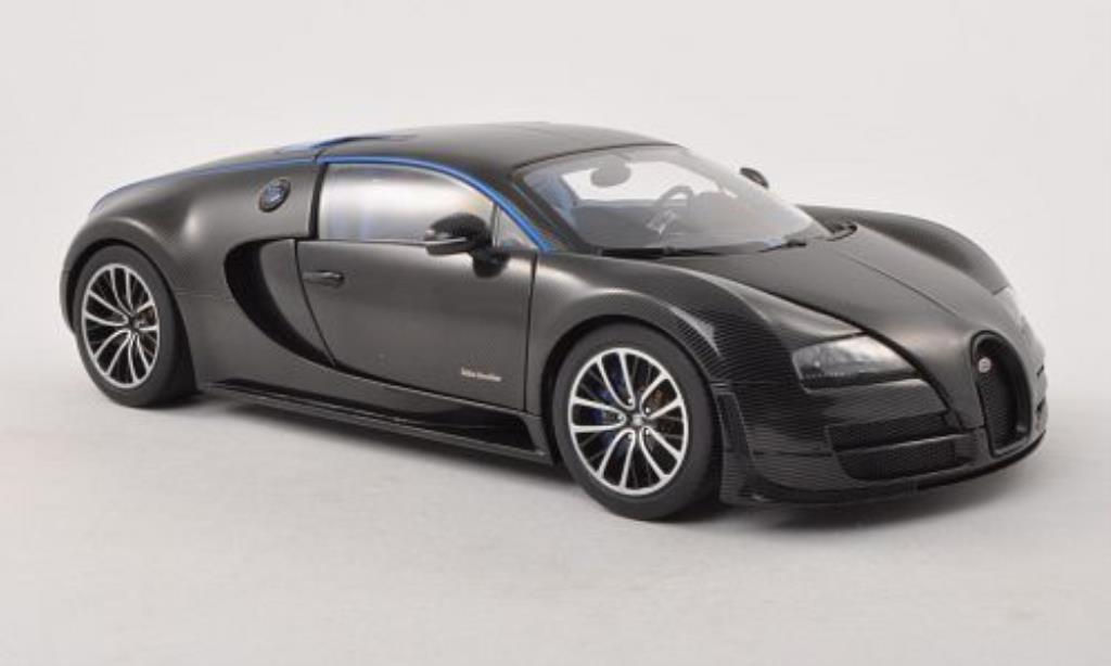 Bugatti Veyron 16.4 1/18 Autoart 16.4 Super Sport Edition Merveilleux black 2011 diecast model cars