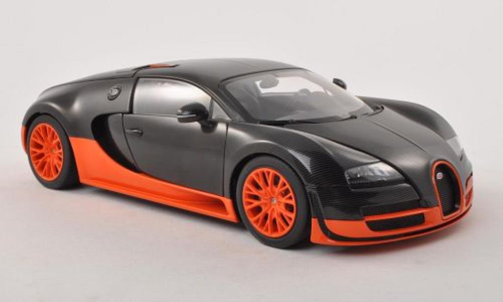 Bugatti Veyron 16.4 1/18 Autoart 16.4 Super Sport black/orange 2010 diecast model cars