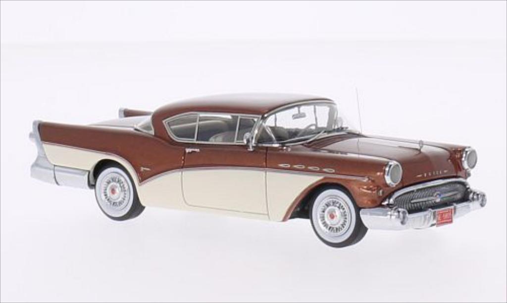 Buick Roadmaster 1/43 Neo Hardtop Coupe metallic brown/white 1957 diecast model cars