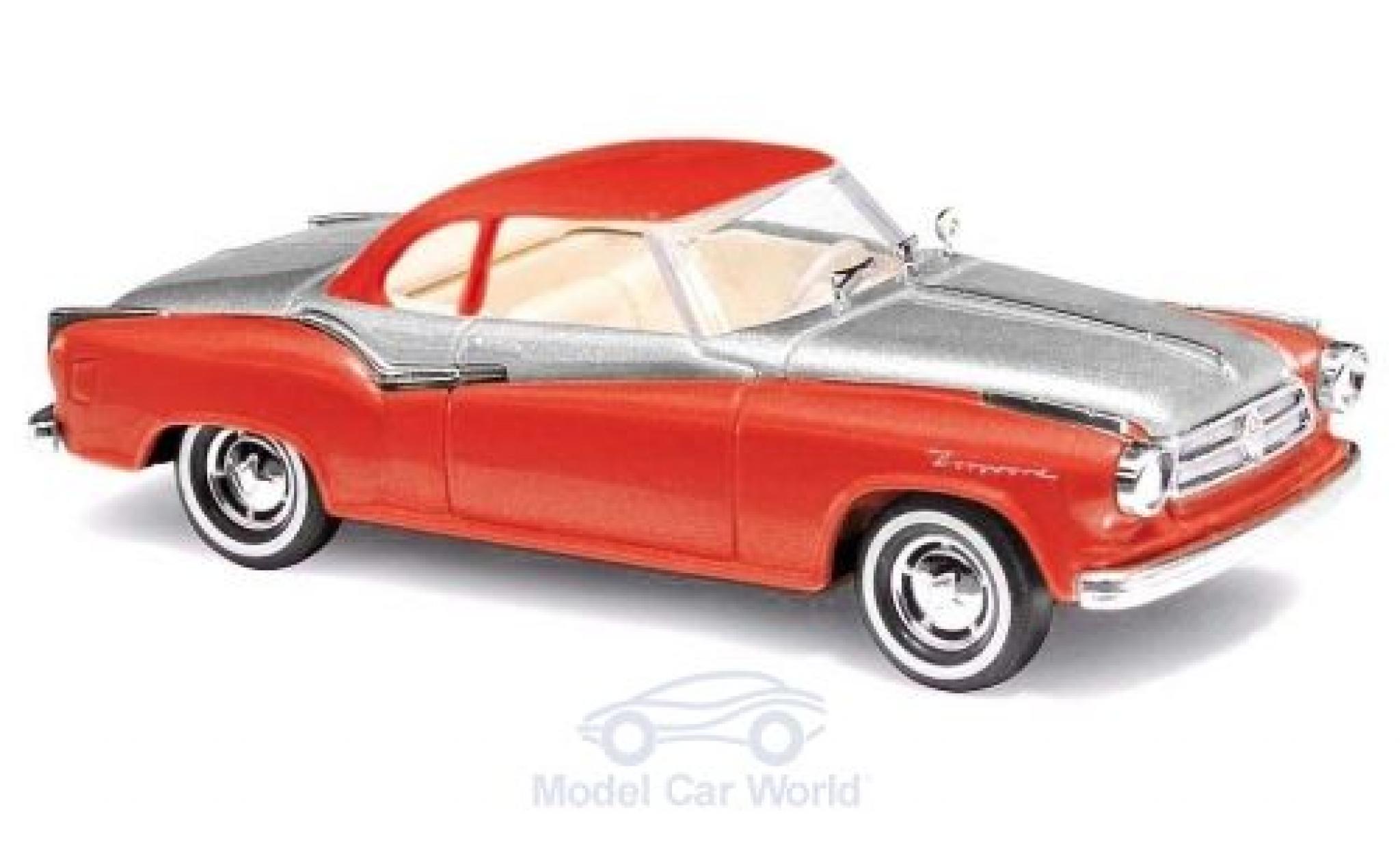 Borgward Isabella 1/87 Busch red/grey diecast model cars