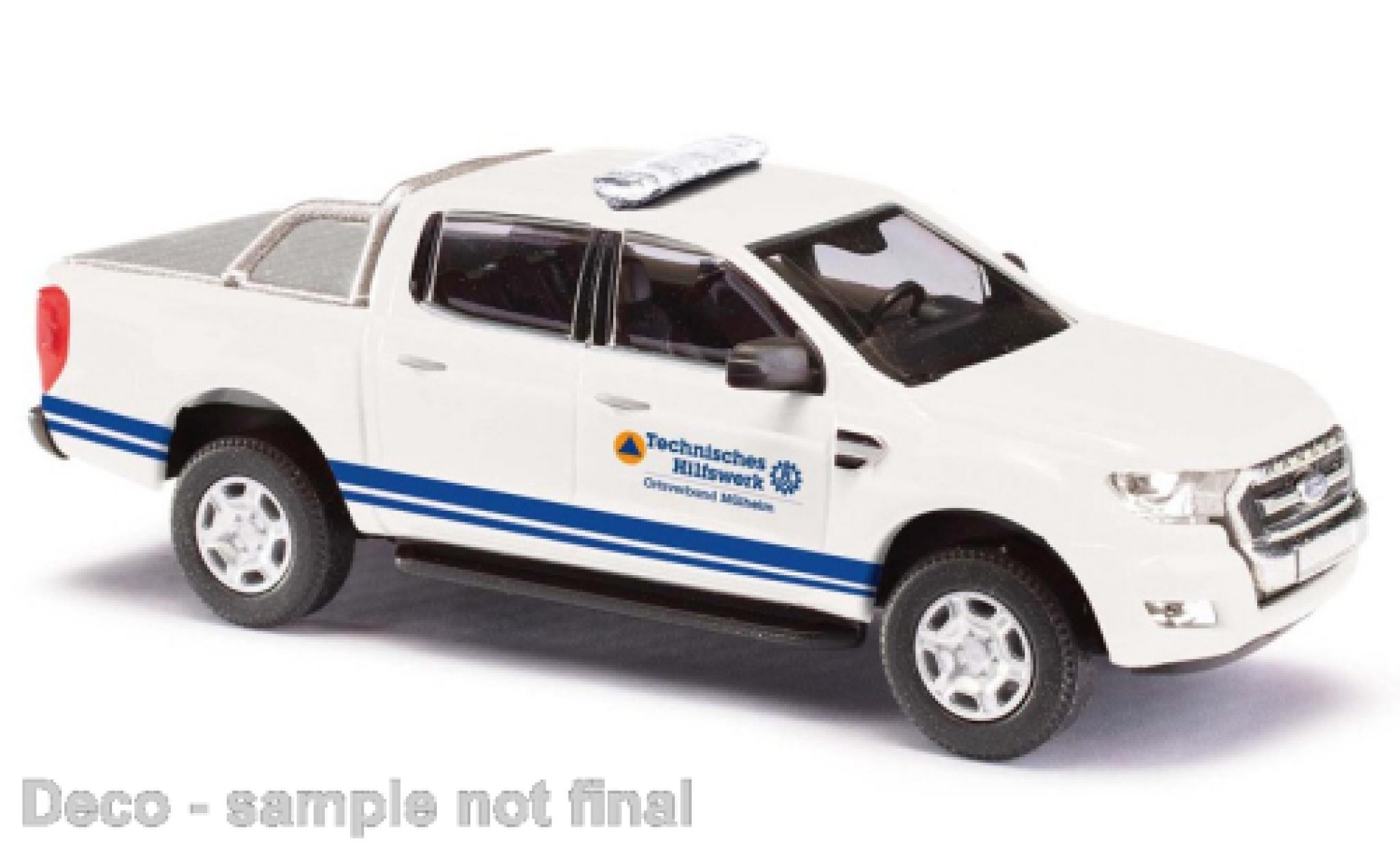 Ford Ranger 1/87 Busch THW M&uuml;hlheim diecast model cars