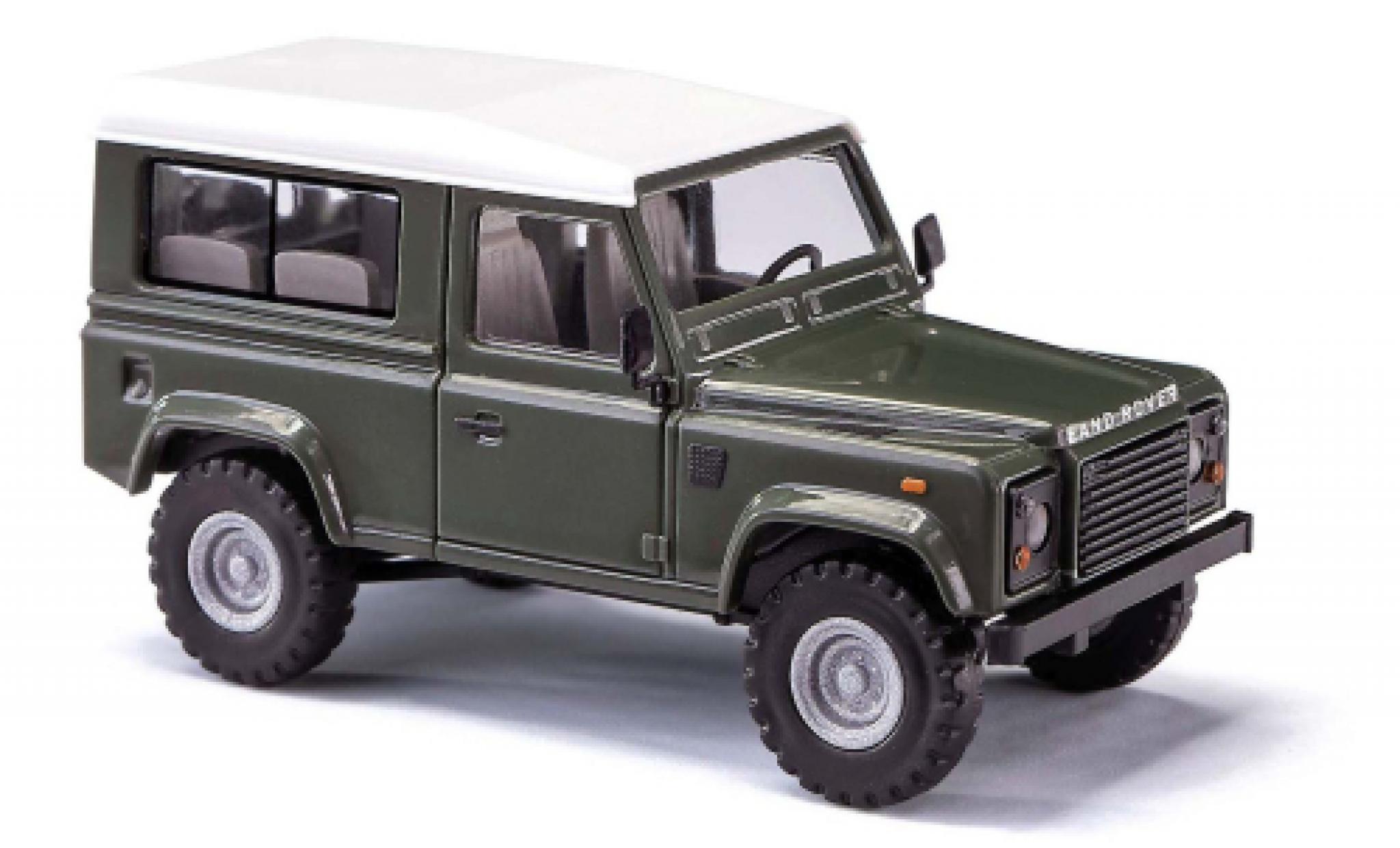 Land Rover Defender 1/87 Busch 90 green fonc&eacute; 1983 diecast model cars