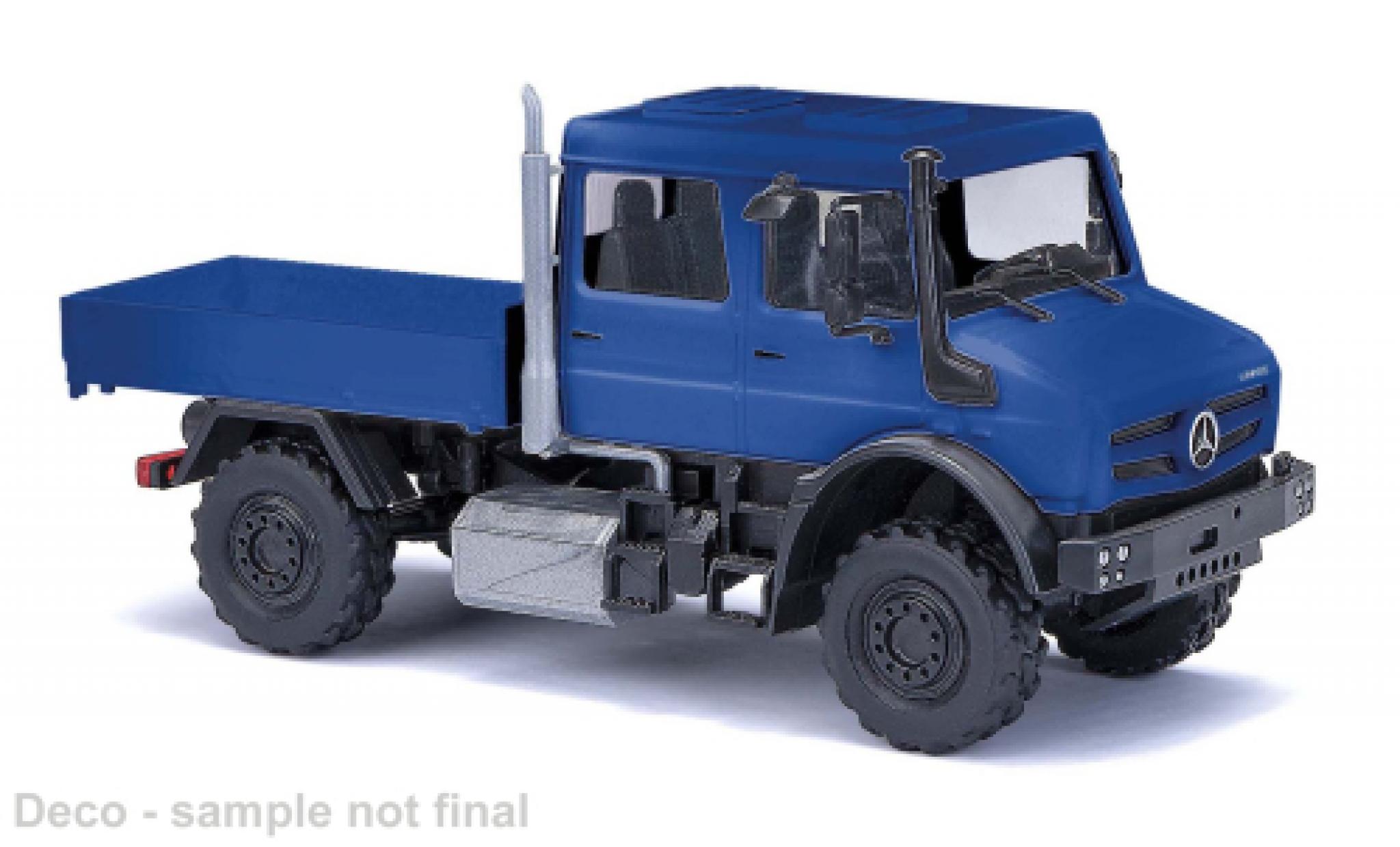 Mercedes Unimog 1/87 Busch U 5023 cabine double blue 2013 diecast model cars