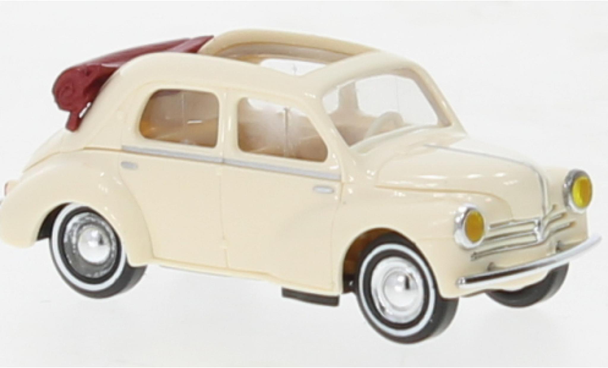 Renault 4CV 1/87 Busch cabriolet beige 1954 diecast model cars