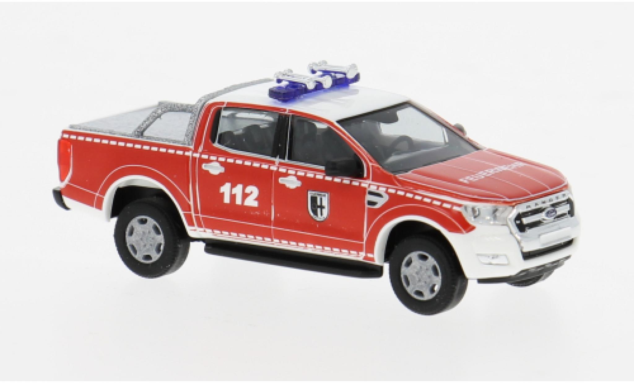Ford Ranger 1/87 Busch 2016 Fire brigade Datteln 1:87 diecast model cars