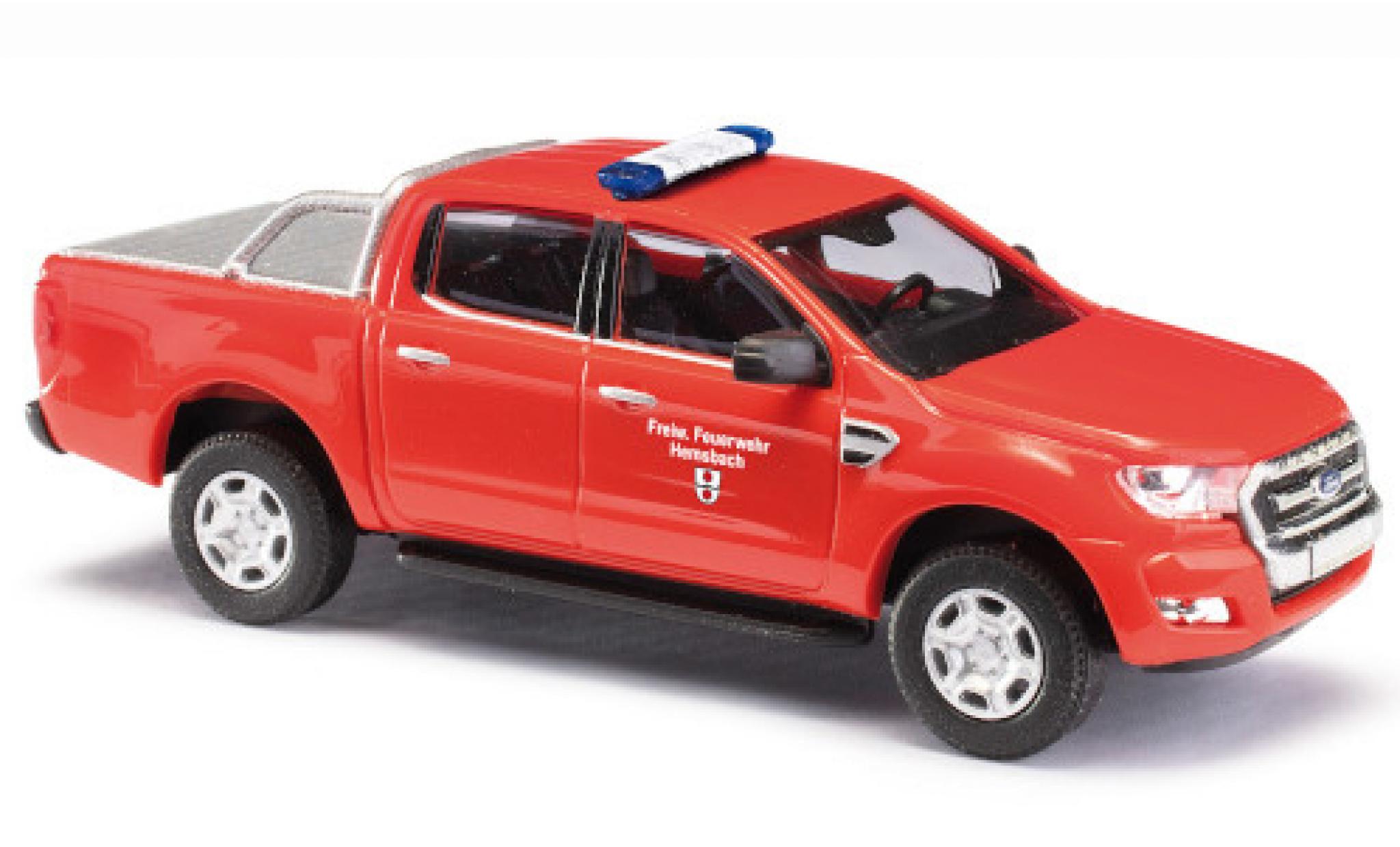 Ford Ranger 1/87 Busch DoKa Fire brigade Hemsbach 2016 avec Predection de surface de chargement diecast model cars