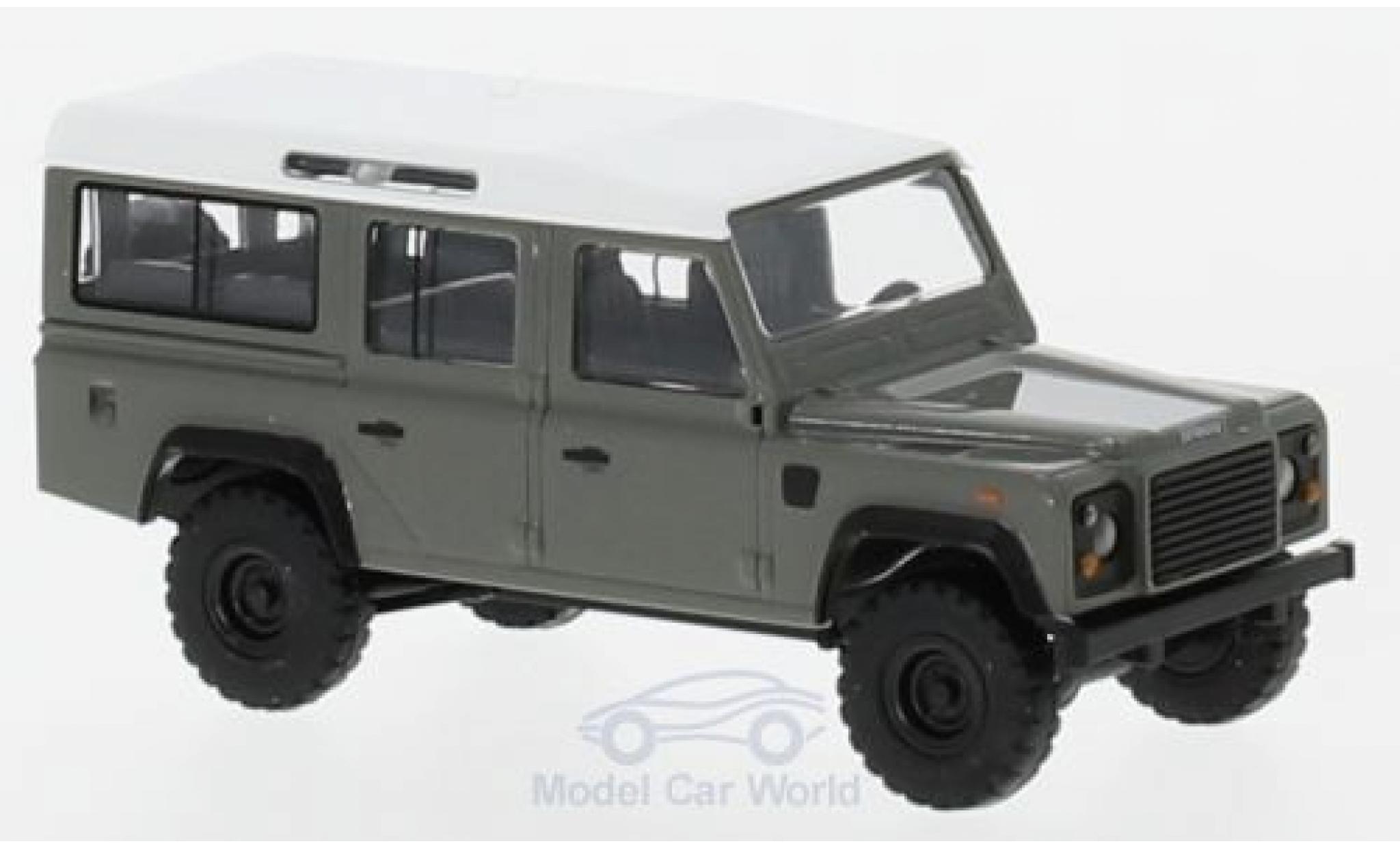 Land Rover Defender 1/87 Busch grey/white diecast model cars
