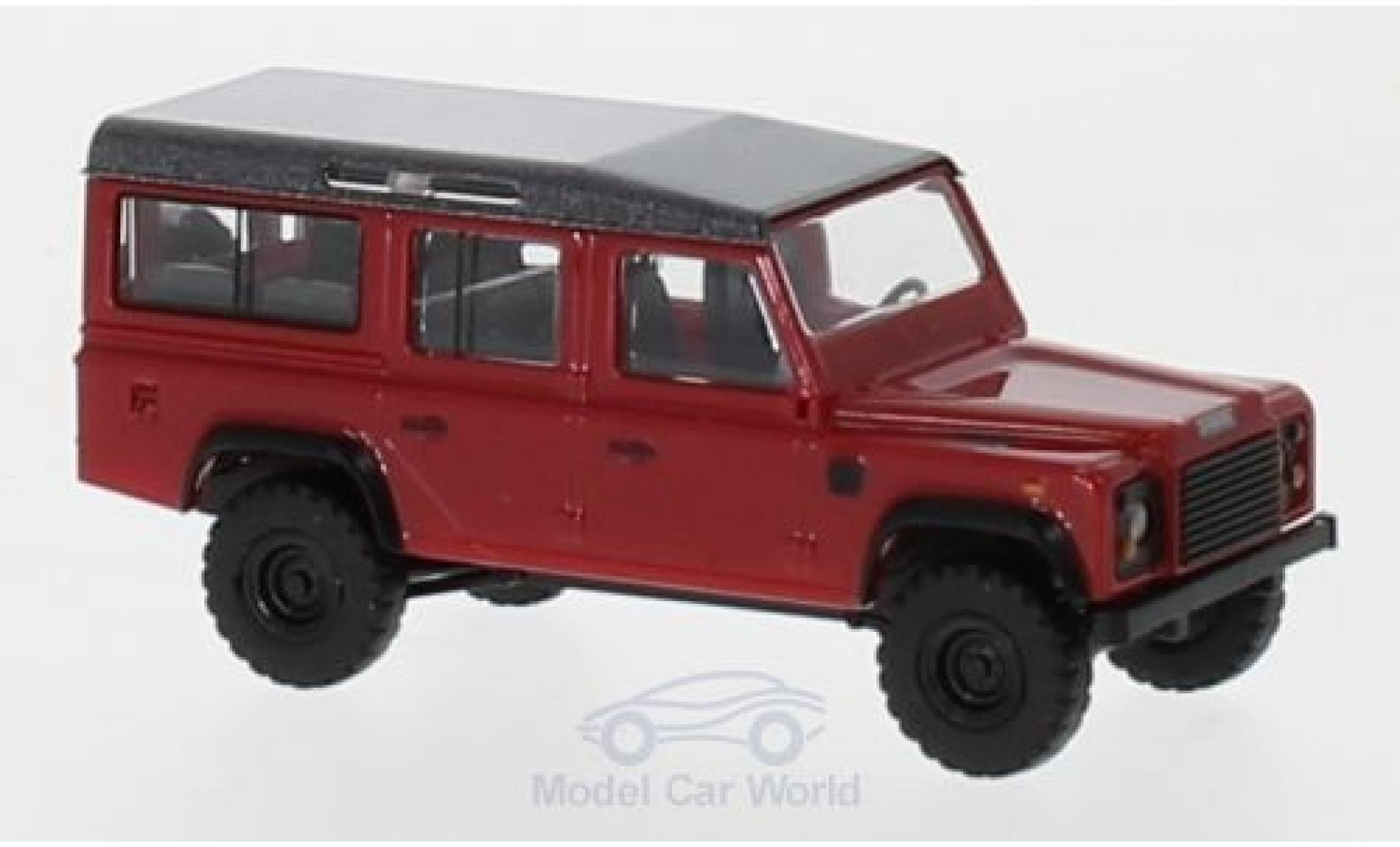 Land Rover Defender 1/87 Busch metallic red/metallic grey 1983 diecast model cars