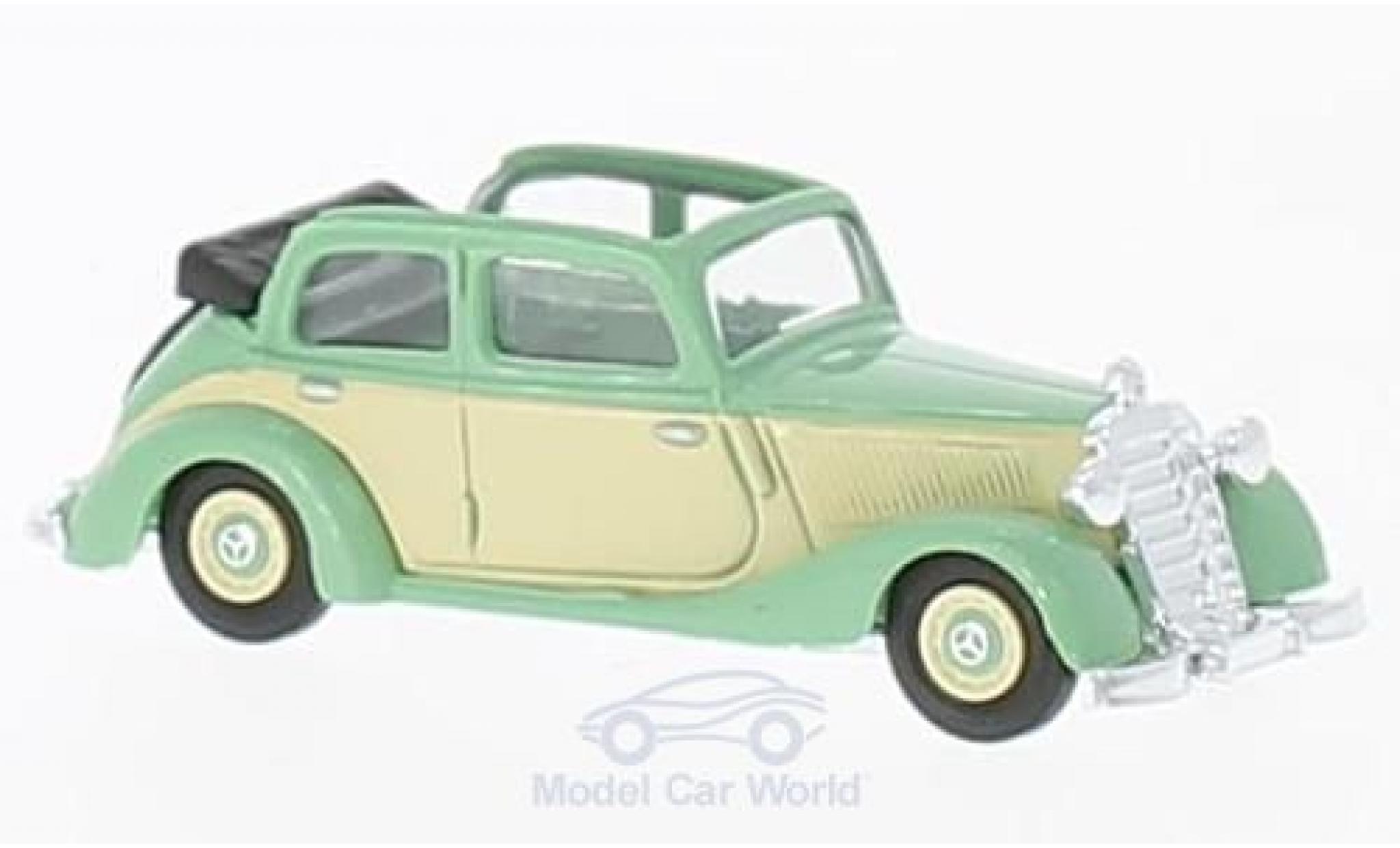 Mercedes 170 1/87 Busch V Convertible green/beige 1936 diecast model cars