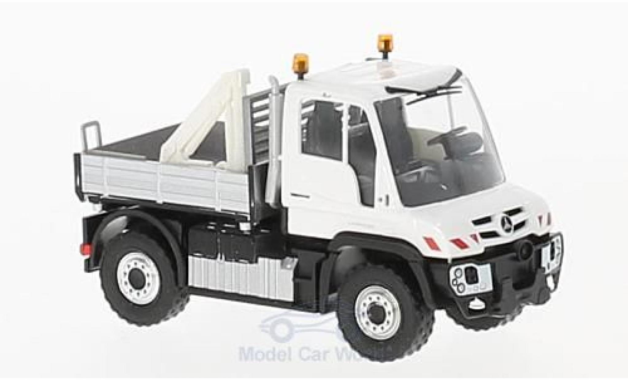 Mercedes Unimog 1/87 Busch U 430 2013 mit Gitter und Kran diecast model cars
