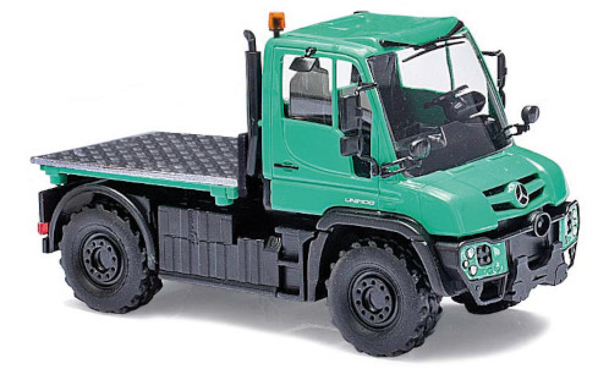 Mercedes Unimog 1/87 Busch U430 green 2013 avec flacher plateforme diecast model cars