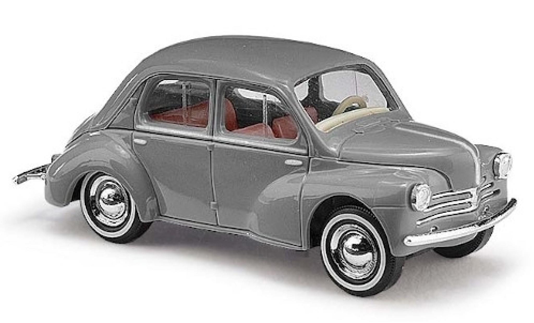 Renault 4CV 1/87 Busch grey 1958 avec Wei&szlig;wandreifen diecast model cars