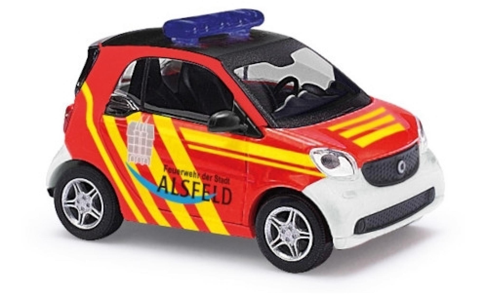 Smart ForTwo 1/87 Busch Fortwo Fire brigade Alsfeld 2014 diecast model cars