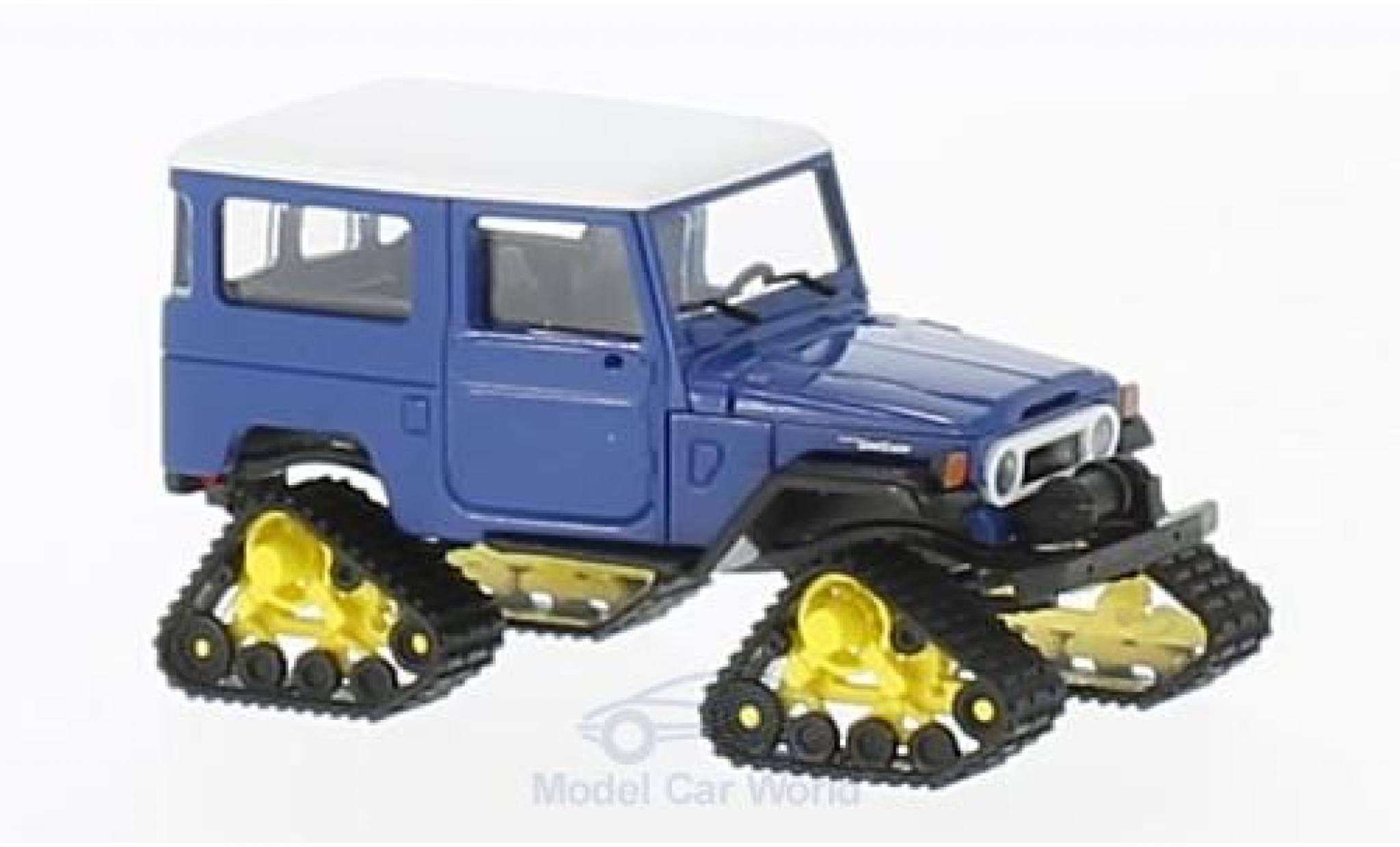 Toyota Land Cruiser 1/87 Busch J4 blue/white 1960 mit Raupenantrieb diecast model cars