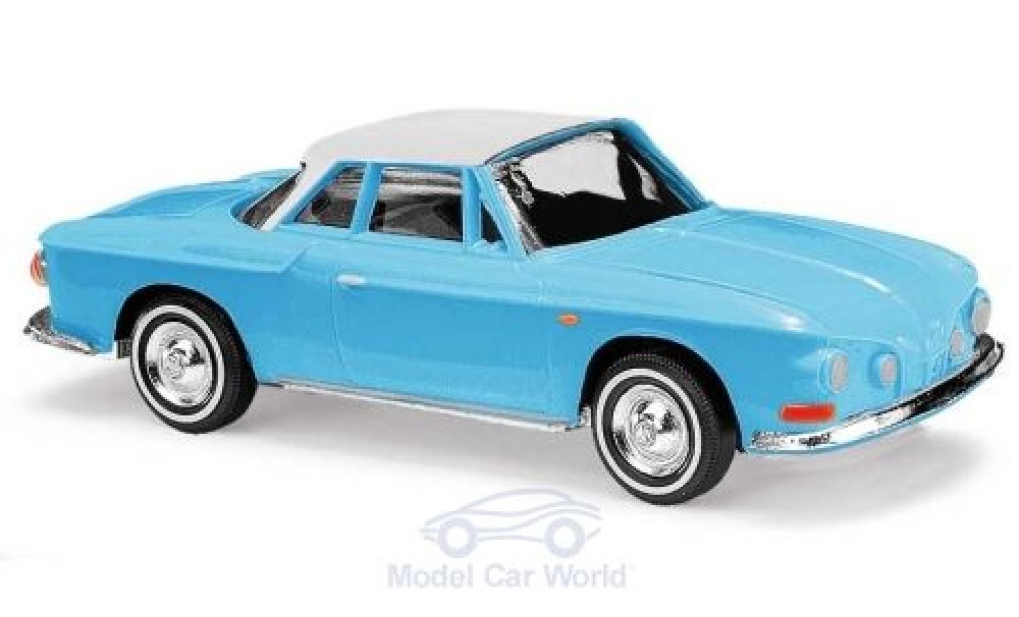 Volkswagen Karmann 1/87 Busch Ghia 1600 blue/white 1961 diecast model cars