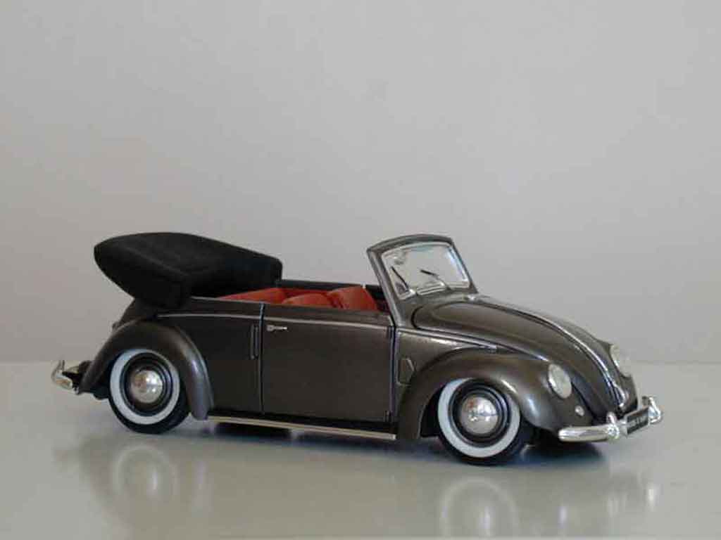 Volkswagen Kafer 1/18 Maisto Coccinelle Cabriolet 51 grey metallisee diecast model cars
