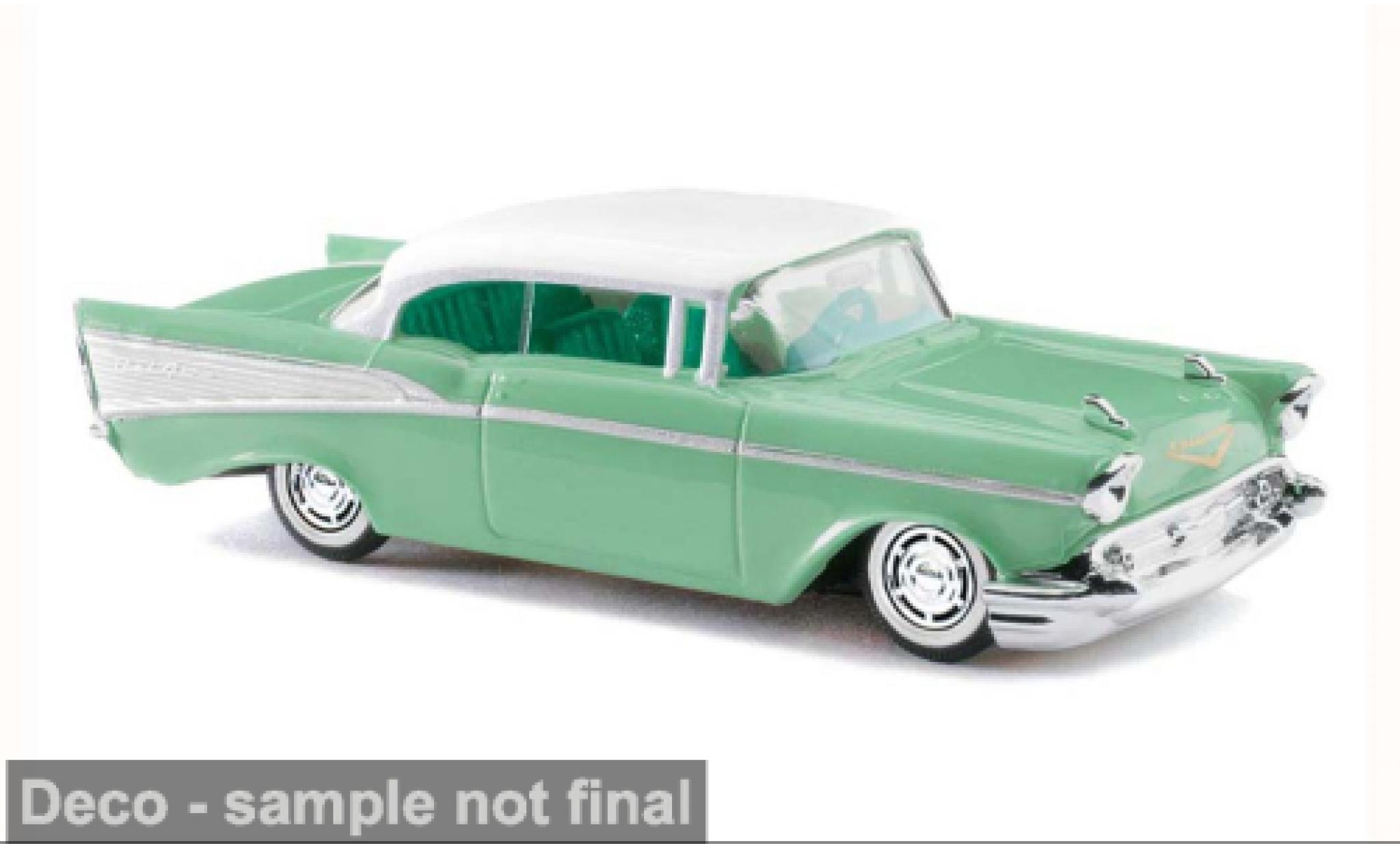 Chevrolet Bel Air 1/87 Busch green/white 1957 1:87 diecast model cars