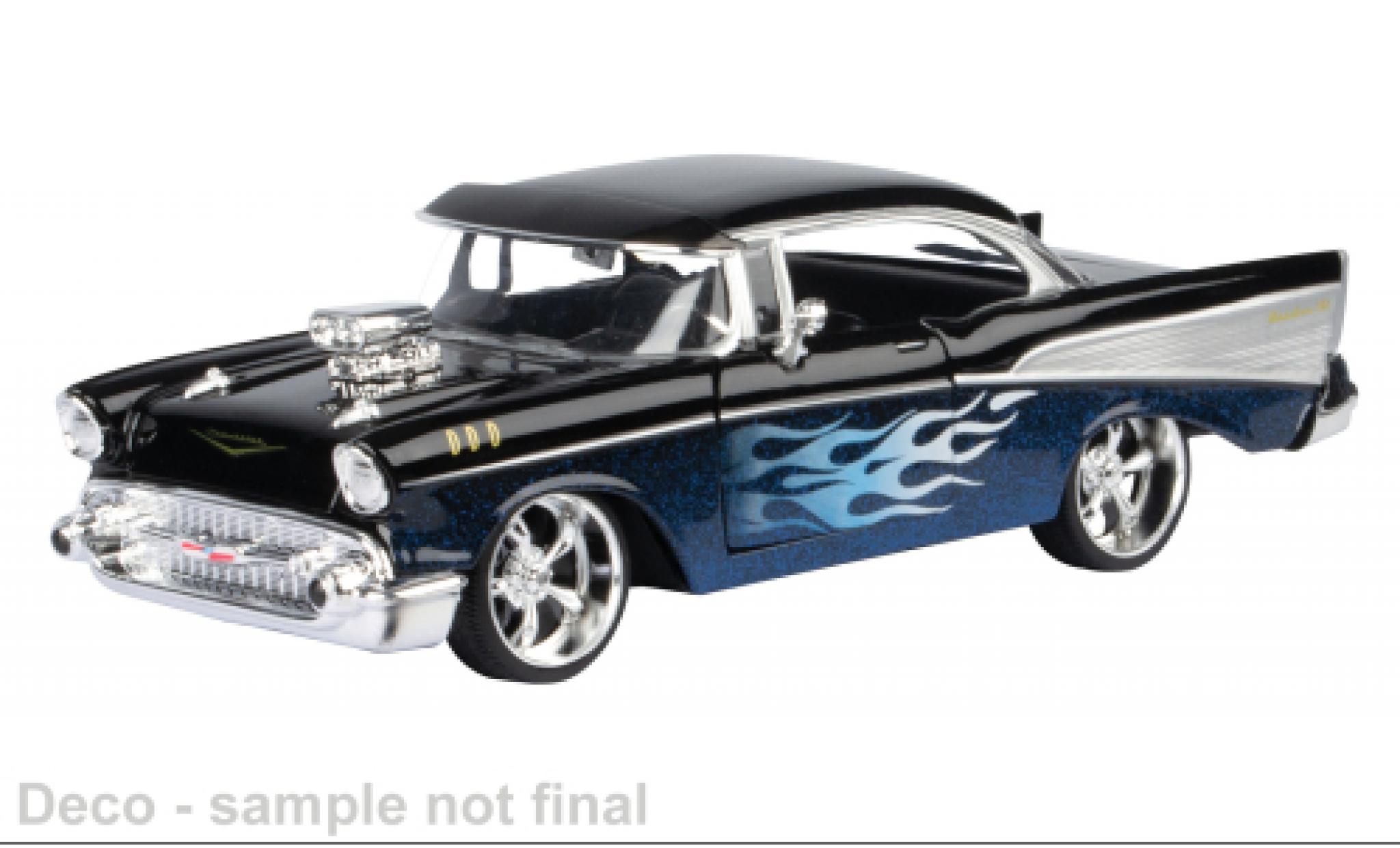 Chevrolet Bel Air 1/24 Motormax black/blue 1957 1:24 diecast model cars