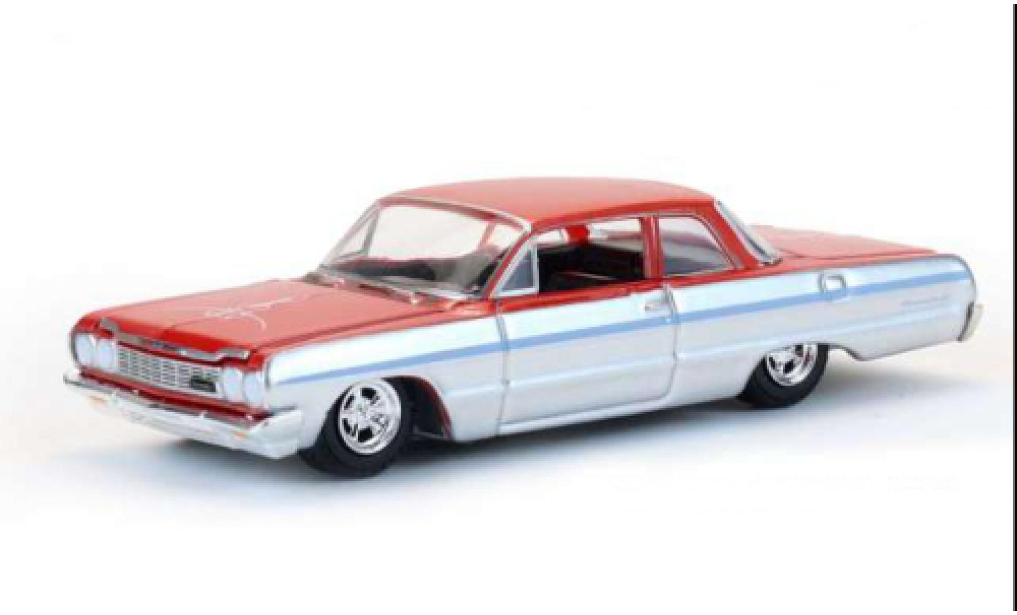 Chevrolet Biscayne 1/64 Greenlight red/silver 1964 1:64 diecast model cars