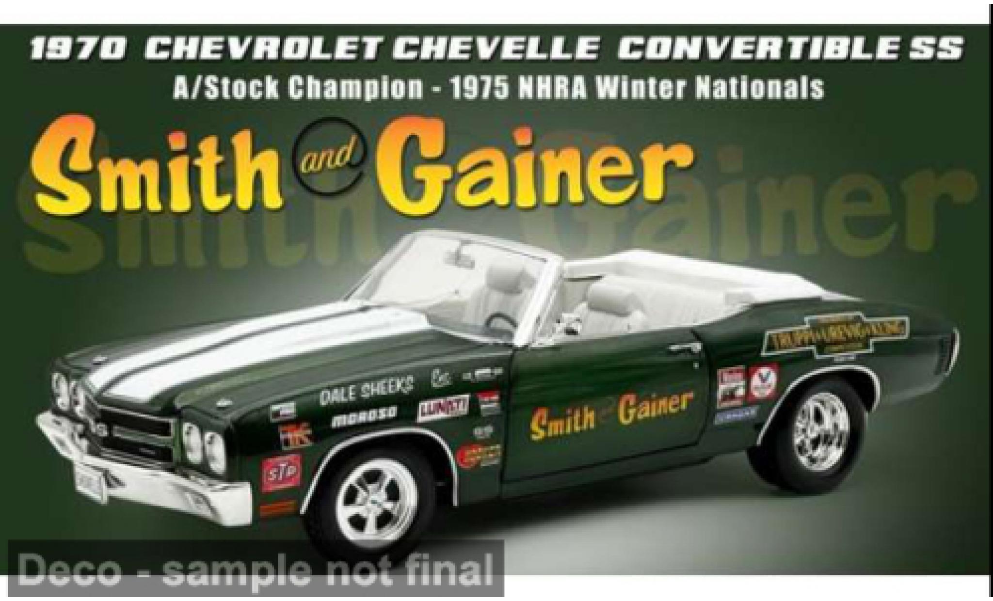 Chevrolet Chevelle 1/18 ACME Convertible SS green 1970 Smith &amp; Gainer 1:18 diecast model cars