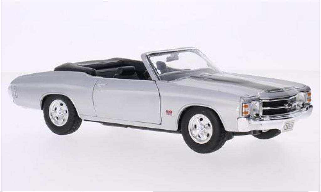 Chevrolet Chevelle 1/24 Welly SS 454 Convertible grey/black 1971 diecast model cars