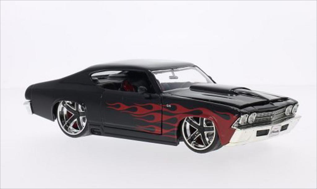 Chevrolet Chevelle 1/24 Jada Toys SS Tuning black/red 1969 diecast model cars