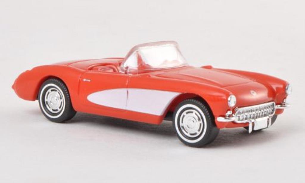 Chevrolet Corvette C1 1/87 Busch C1 C1 Convertible red-orange/white 1956 diecast model cars