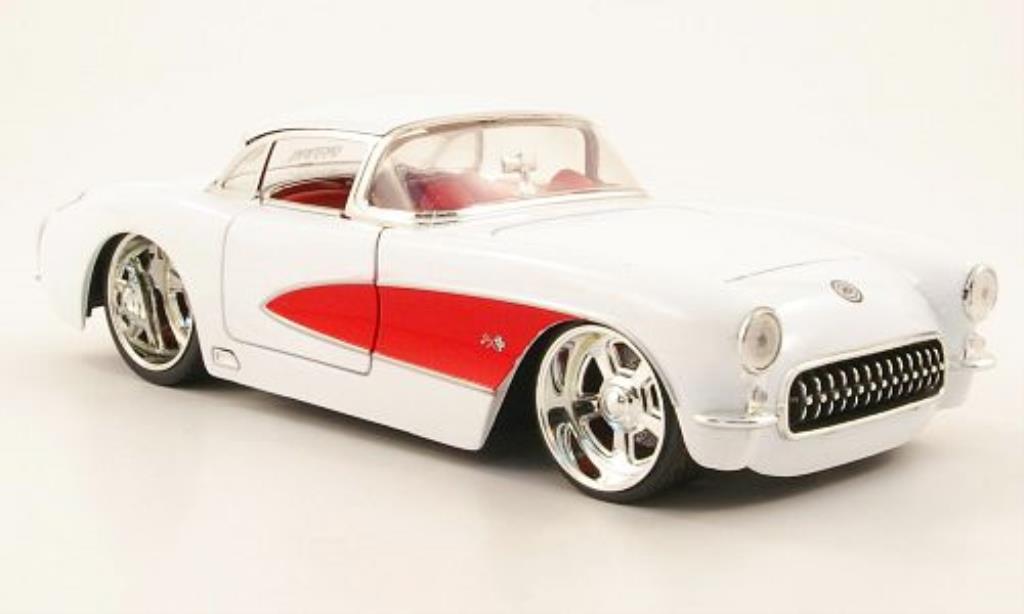 Chevrolet Corvette C1 1/24 Jada Toys C1 (C1) Tuning white/red 1957 diecast model cars