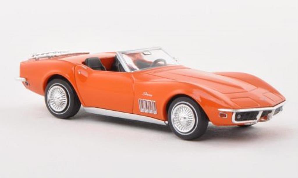 Chevrolet Corvette C3 1/87 Brekina C3 Convertible orange mit Gepacktrager diecast model cars